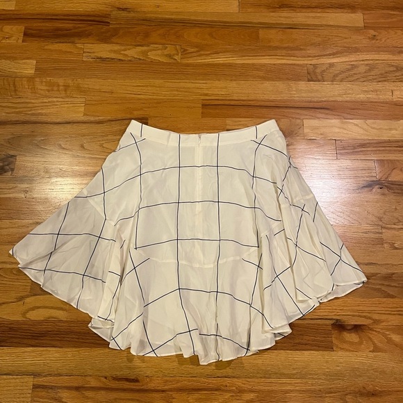 CLUB MONACO Silk Windowpane Nicolette Skirt 8 - Picture 4 of 4